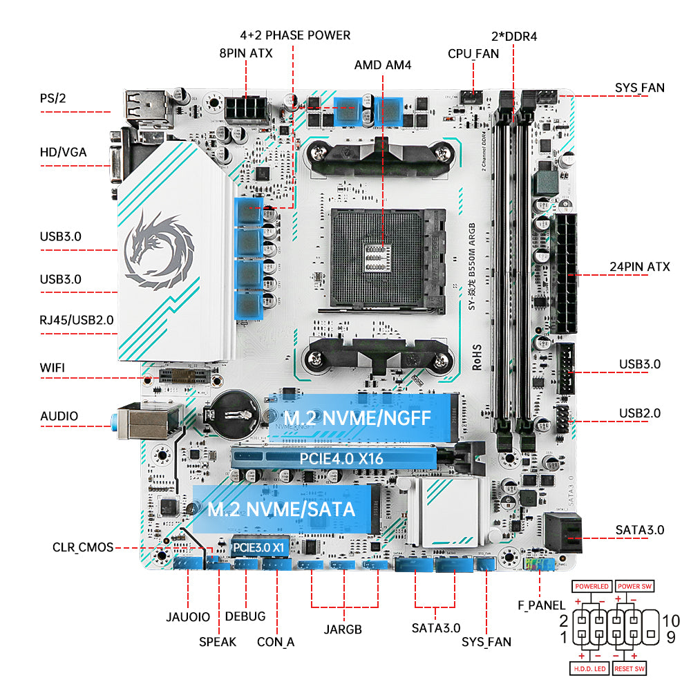 SOYO® Motherboard SY-B550M ARGB