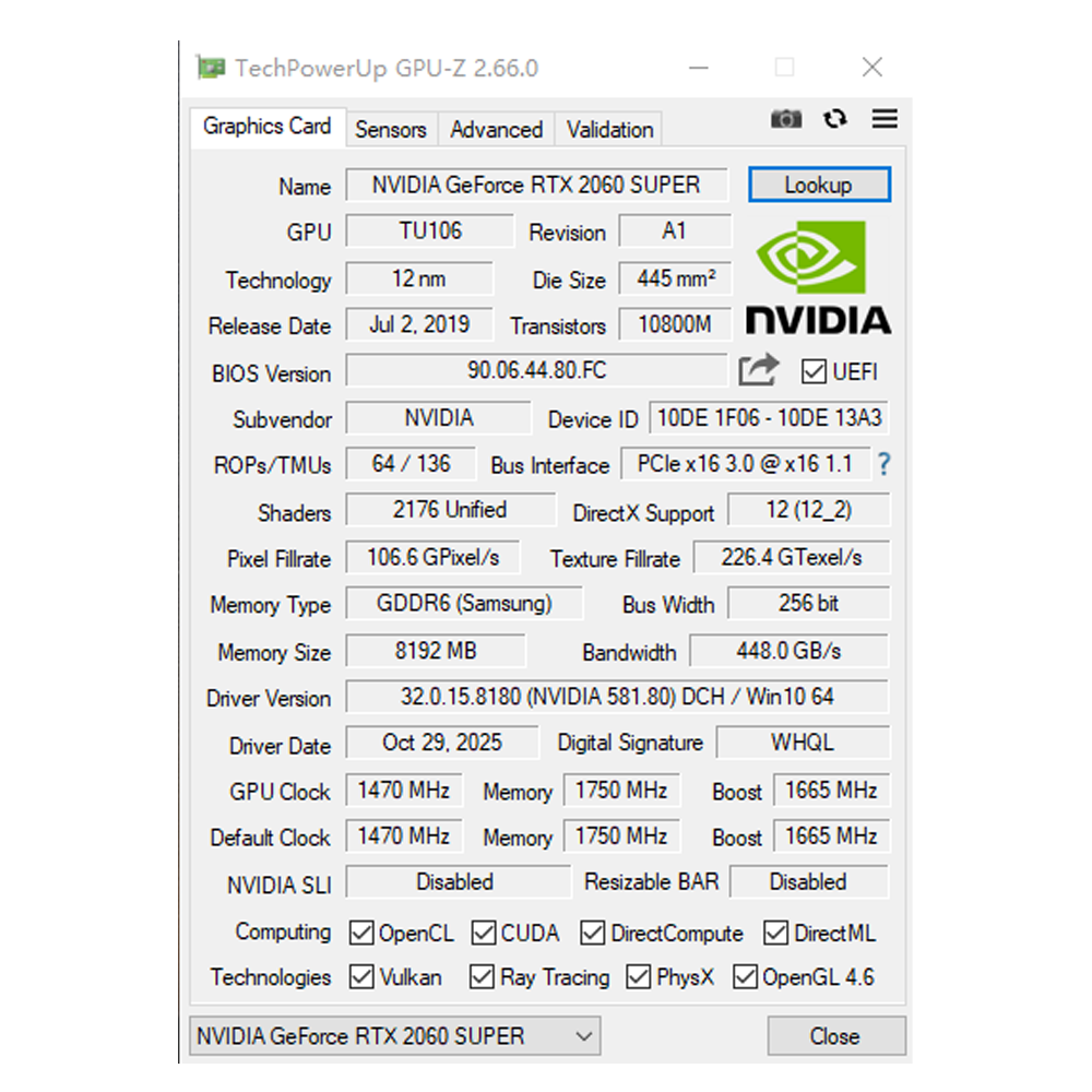 SOYO® Graphics SY-RTX2060 SUPER B 8GD6 S5