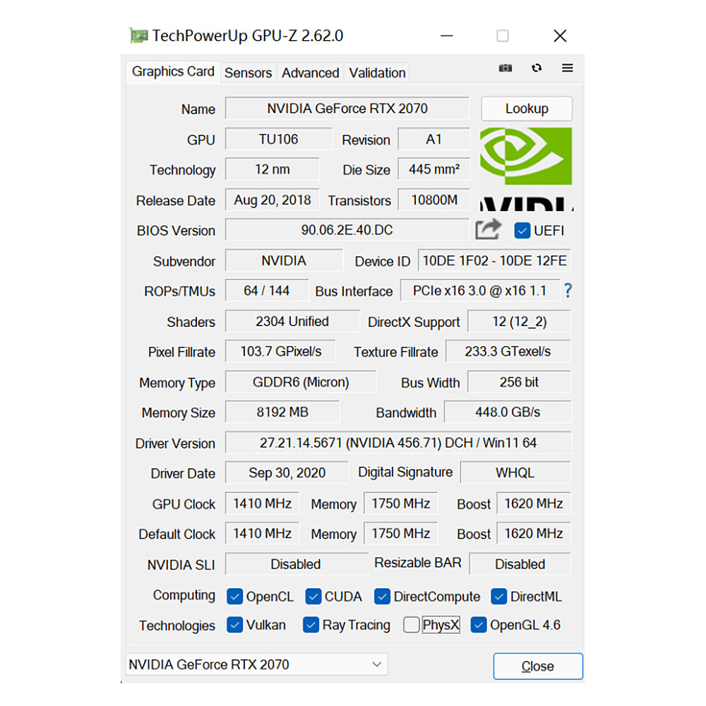 SOYO® Graphics SY-RTX2070 B 8GD6 S3