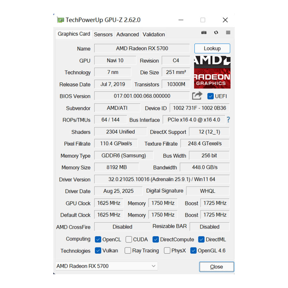 SOYO® Graphics SY-RX5700 8GD6 S